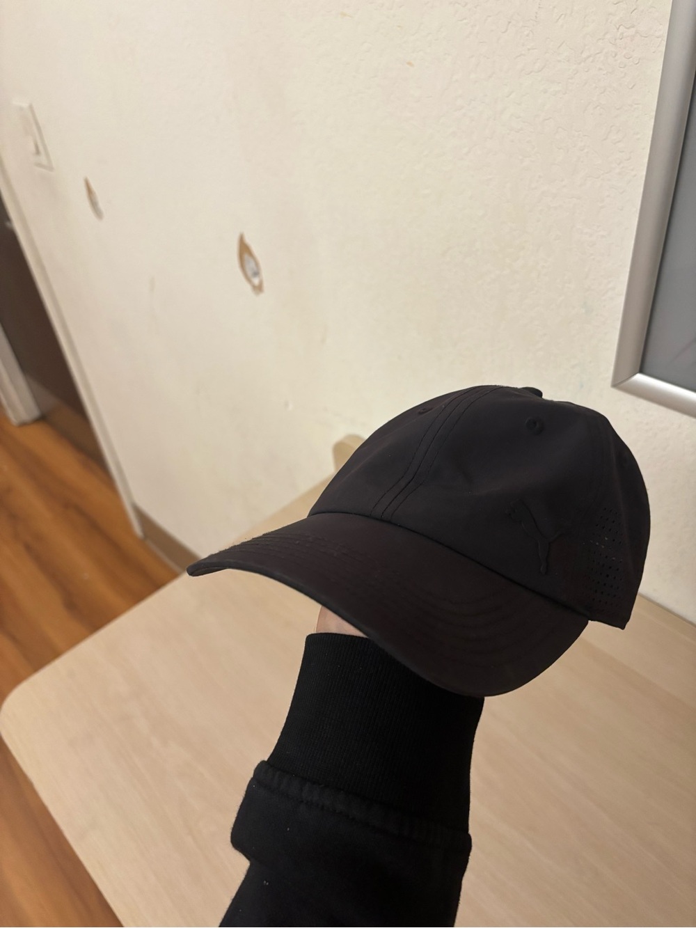 Puma Black Cap with Subtle Logo